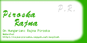 piroska rajna business card